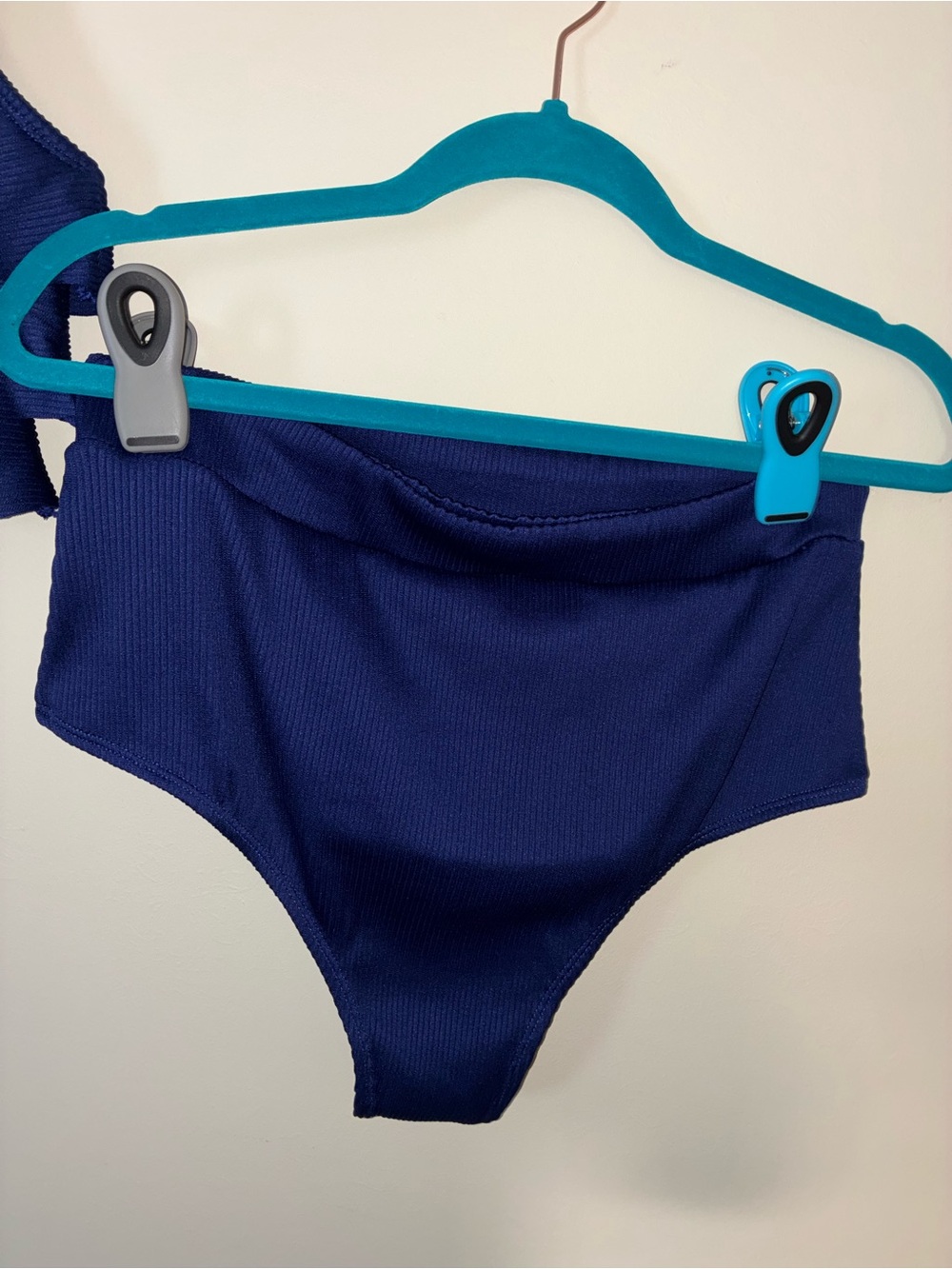Navy Ruffle Three-Piece Swim Set - Picture 4 of 13
